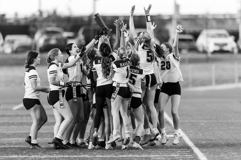 South High School students holding up a trophy