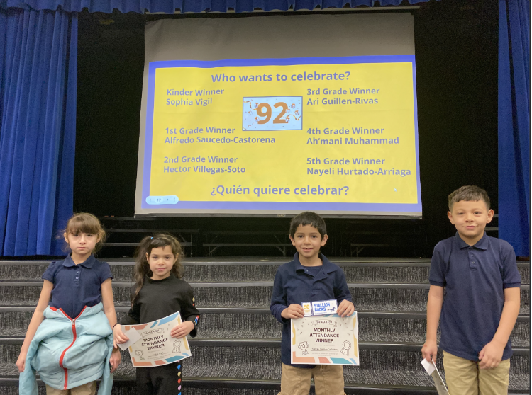 Pictured: Monthly attendance winners