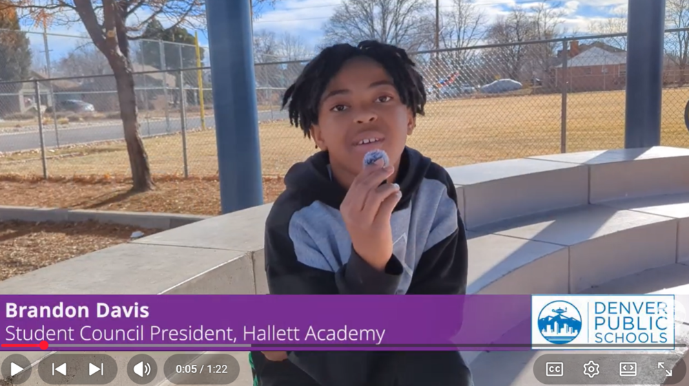 Screen capture of Brandon talking in his video