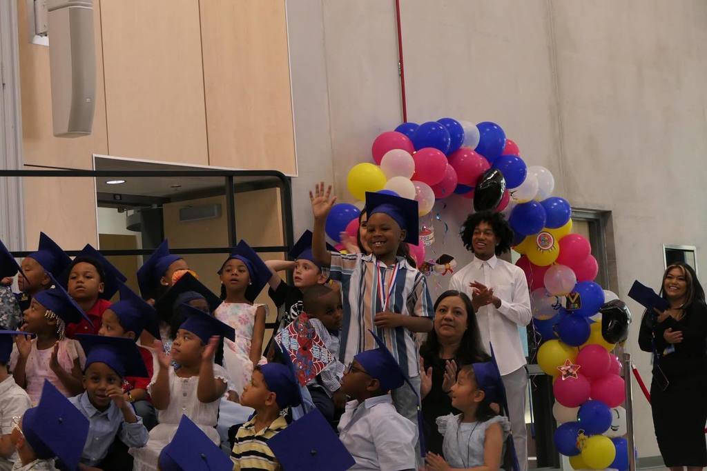 group of students at a kindergarten continuation ceremony