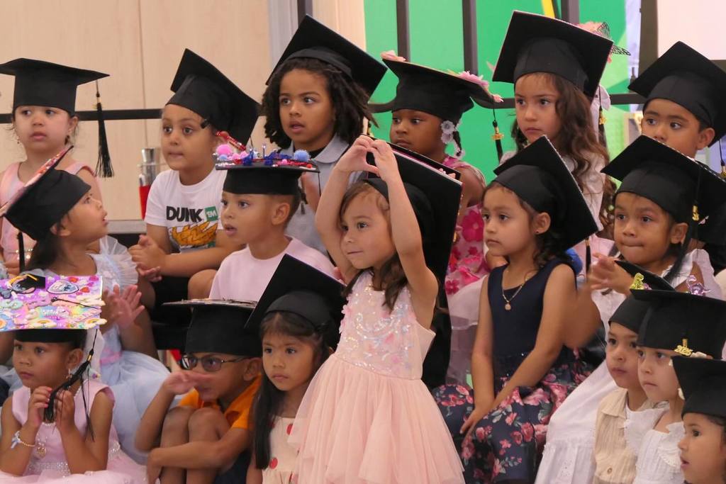 group of students wearing graduation caps