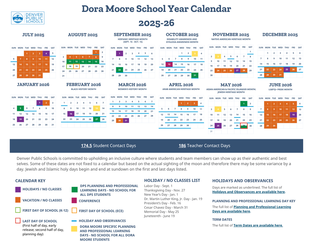 Dora Moore Calendar