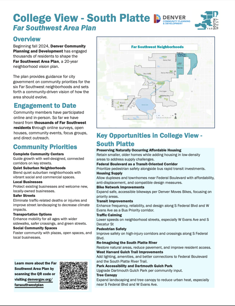 Area Plan Flyer