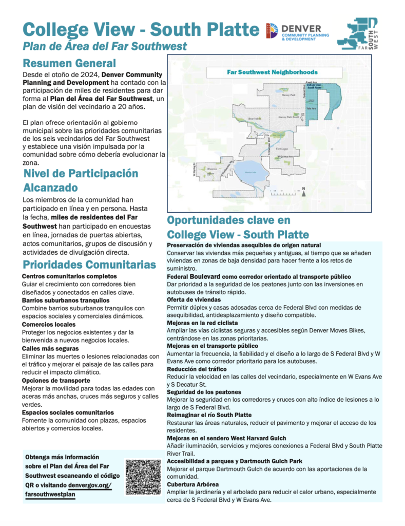 Area Plan Flyer