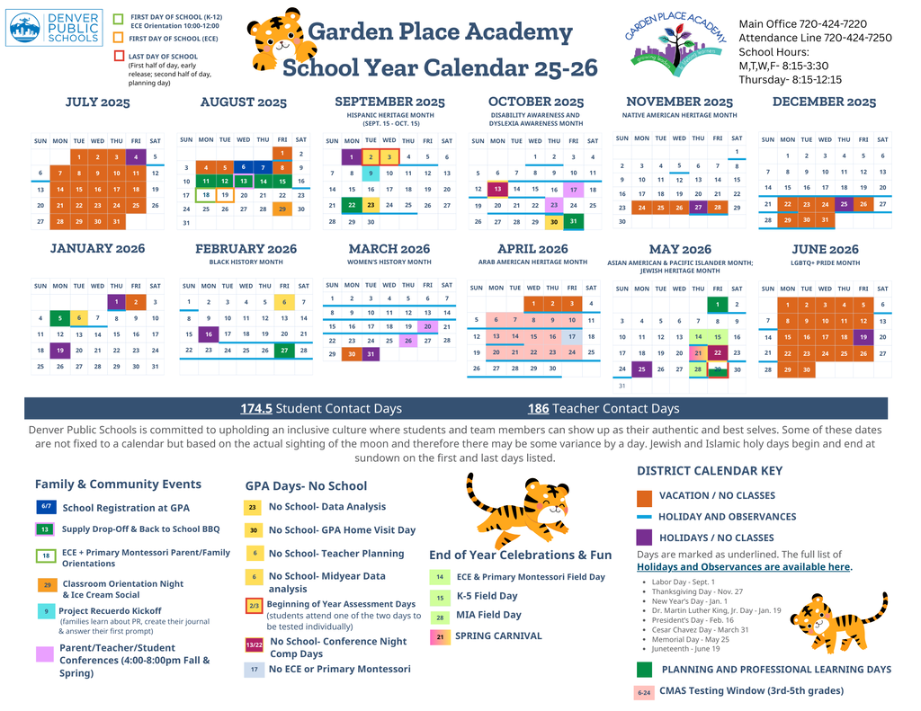 GPA Calendar English