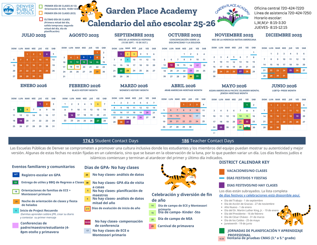GPA Calendar Spanish