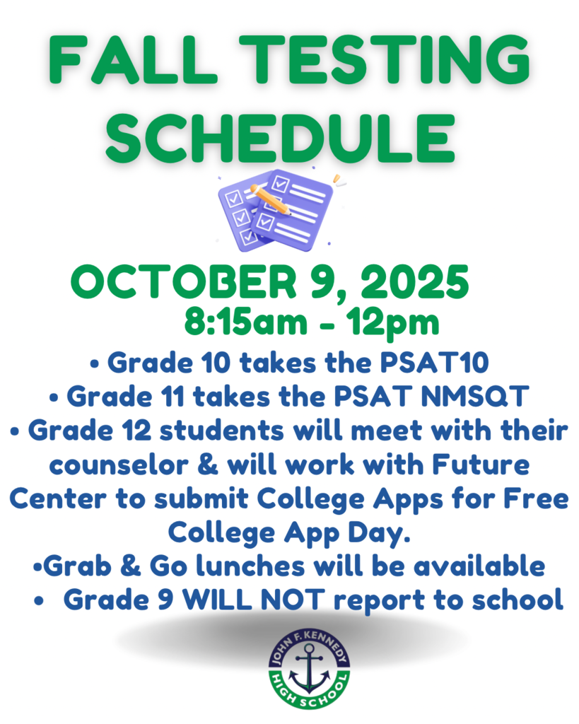 fall testing schedule