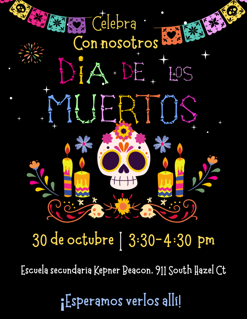 This is the Día de los muertos Flyer in Spanish