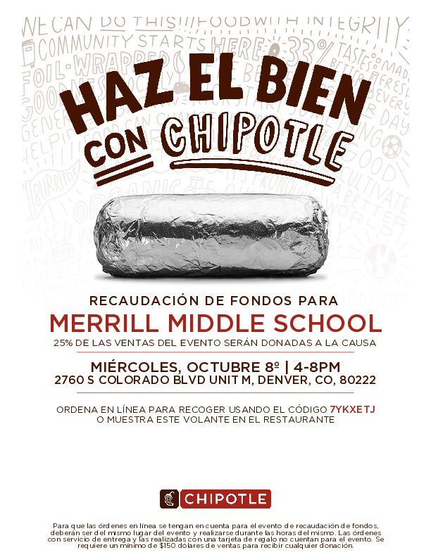 Chipotle Dine Out Spanish