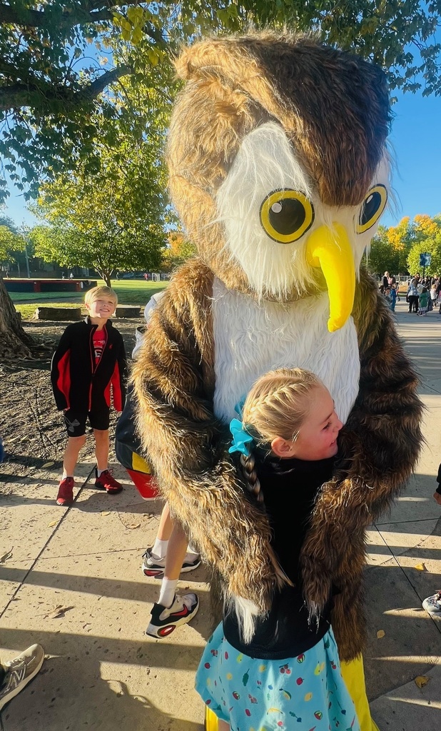 Parker with students