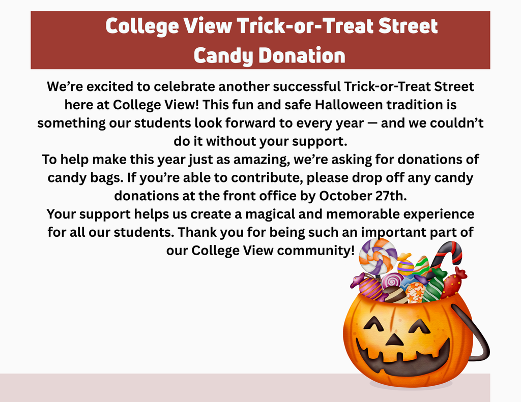 Candy Donation Flyer in English 