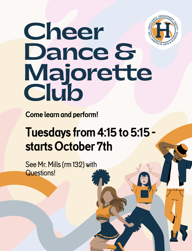 cheer dance ad majorette club flyer