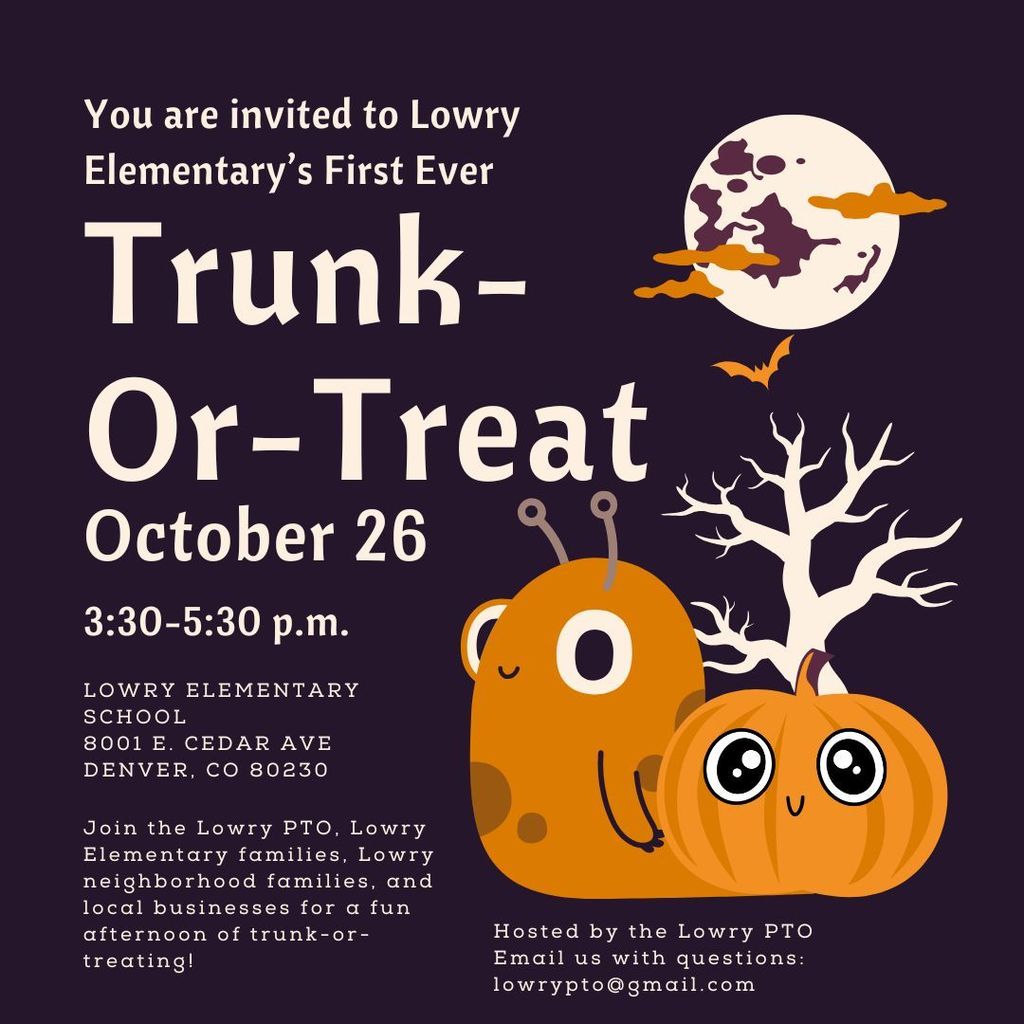 Trunk-or-Treat October 26 3:30-5:30 p.m.