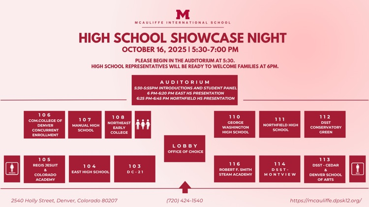 high school showcase map