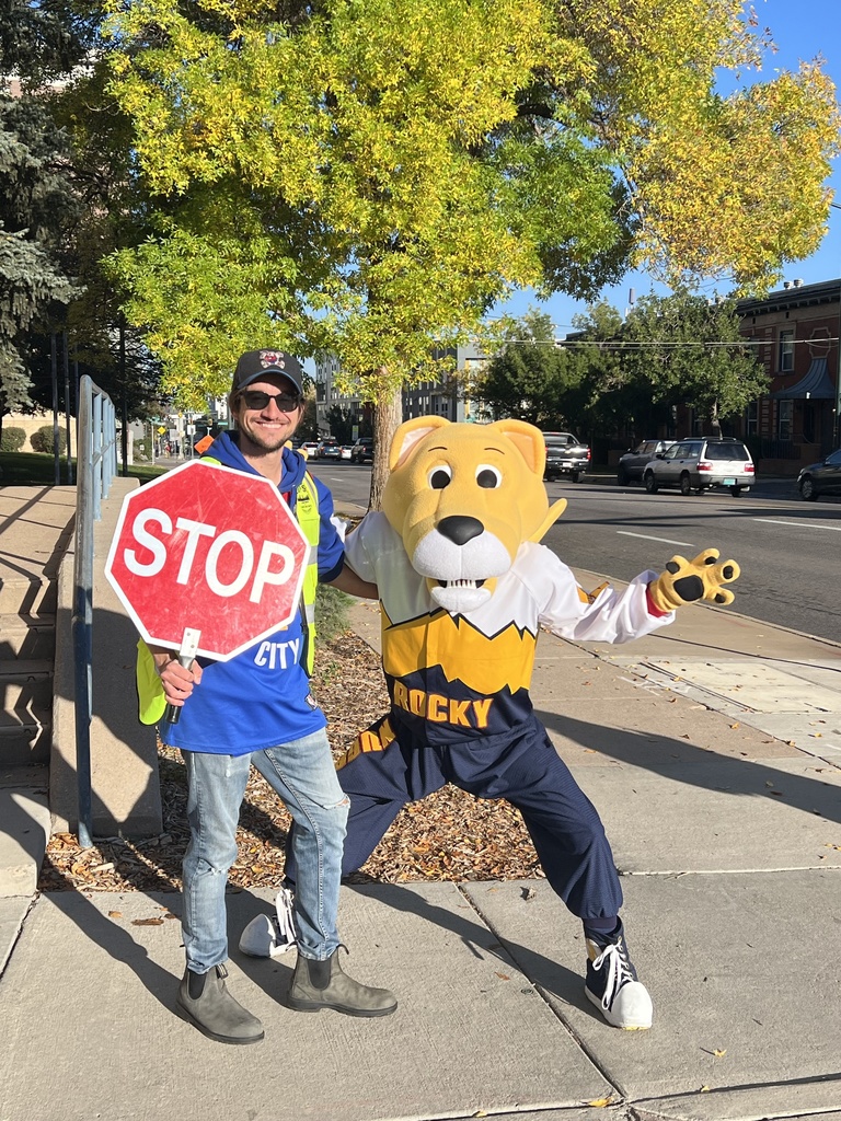 Mr. Bradley, Crossing Guard  with Nuggets Mascot Rocky