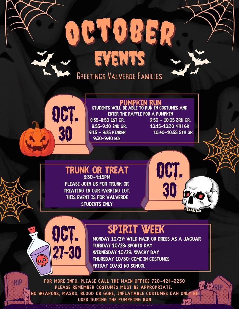 October Events Flyer