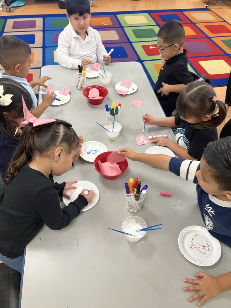 class 103 making family flowers 