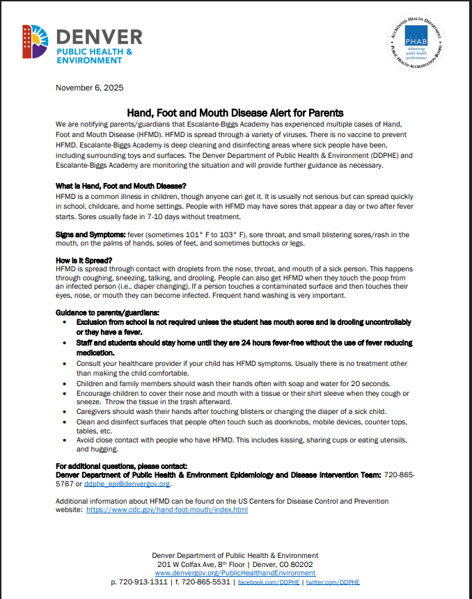 Hand, foot, and mouth disease notification