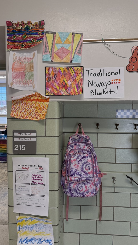 A selection of student work showcasing Native American heritage projects