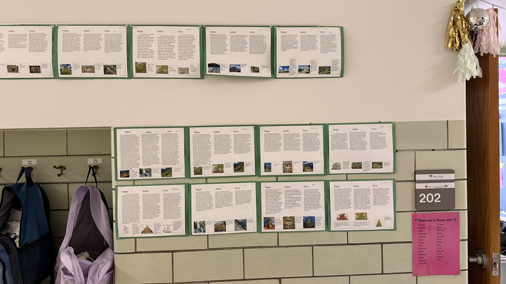 A selection of student work showcasing Native American heritage projects