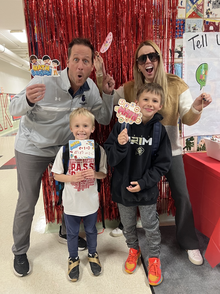Family celebrating at Math Night