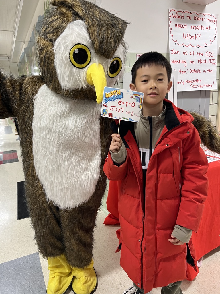 Student with Parker the owl