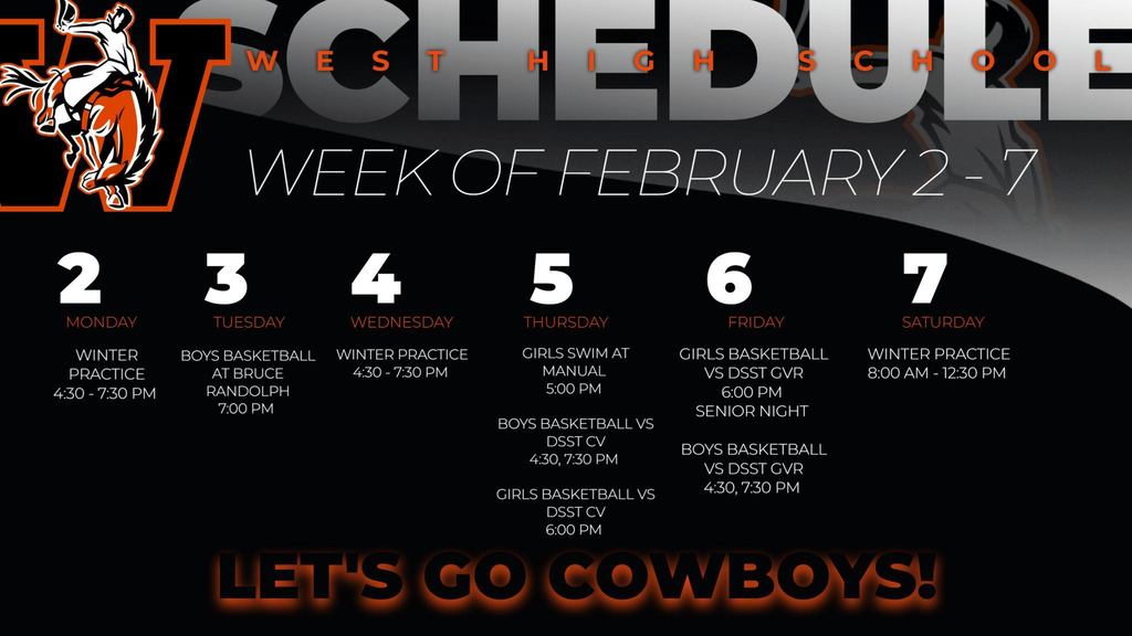 Feb 2-7 Game Schedule