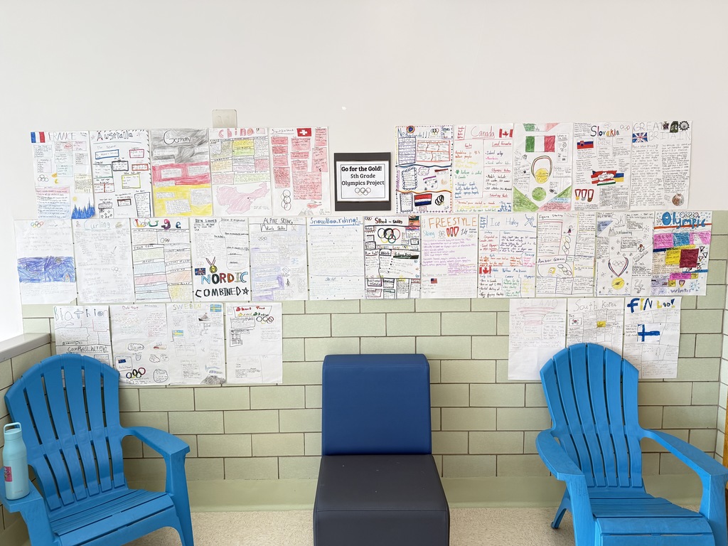 Student posters about Olympic sports