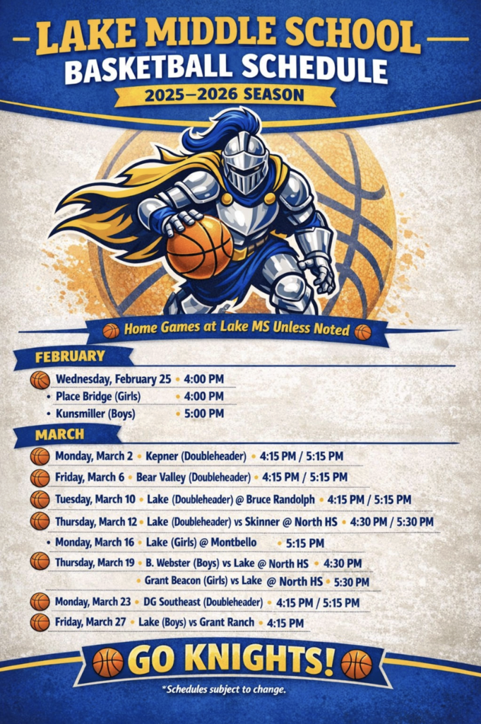 Lake MS basketball schedule