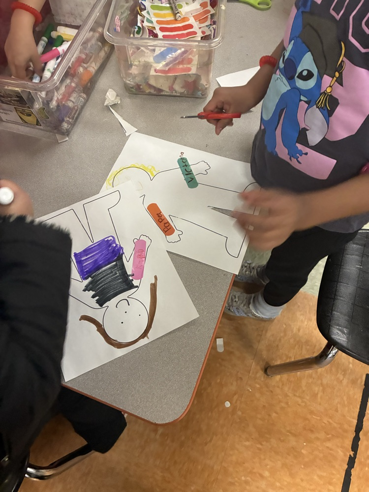 In the mixed media center student cared for patients in need of band aids 