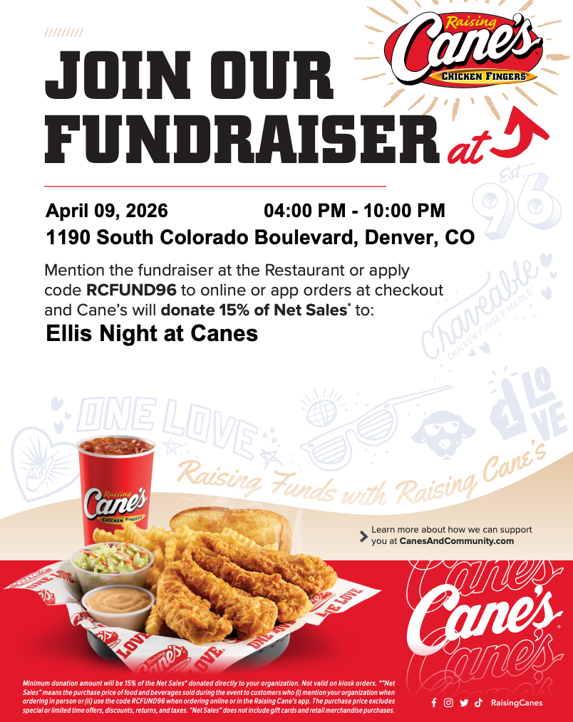 Raising Cane's fundraising poster