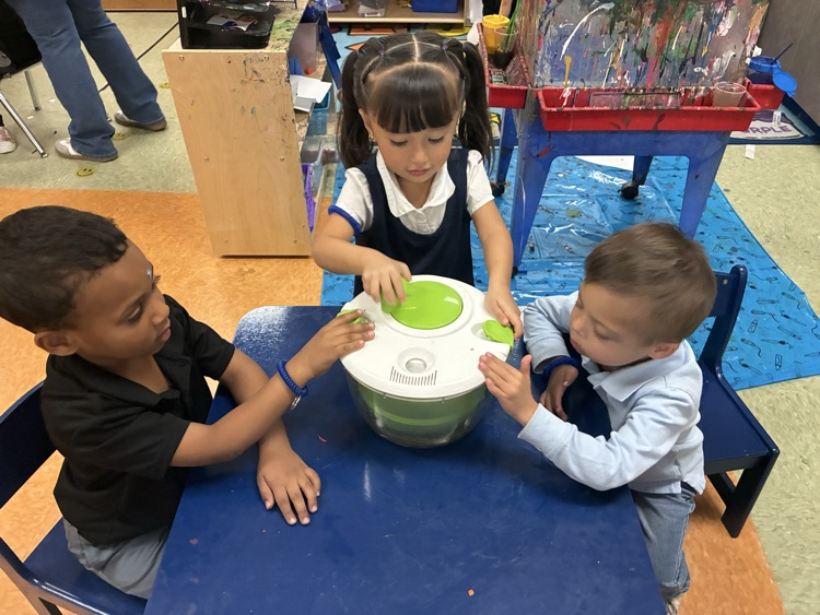 we made spin art like Judy Chicago