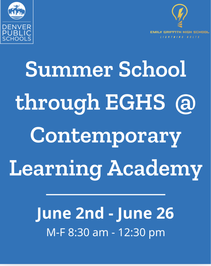 Summer School Dates June 2nd - June 26 M-F 8:30 am-12:30 pm