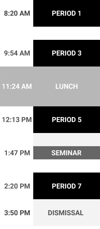 Black Day schedule