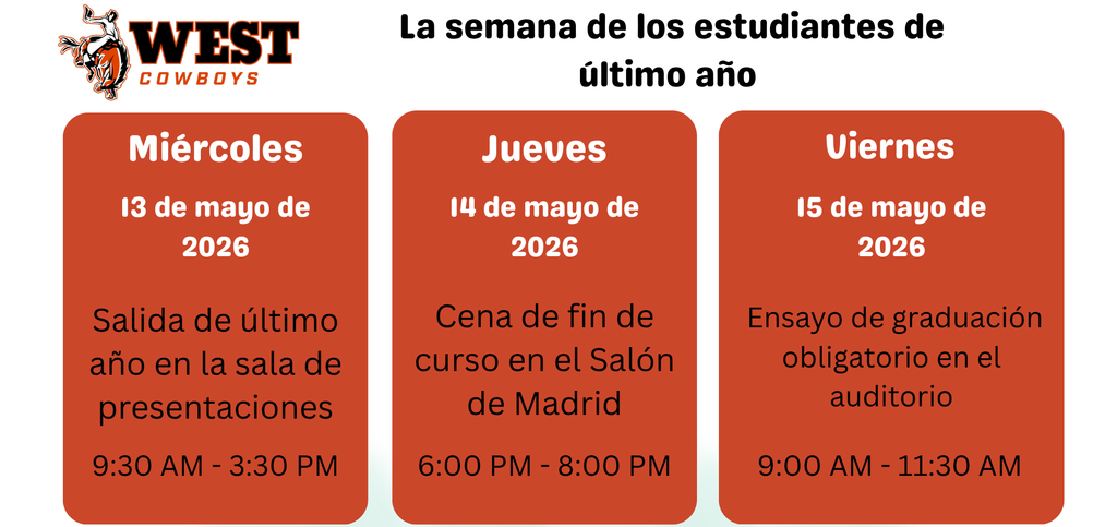 La semana de los estudiantes de ultimo año