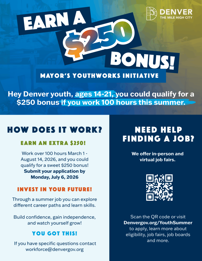 Denver YouthWorks Flyer English