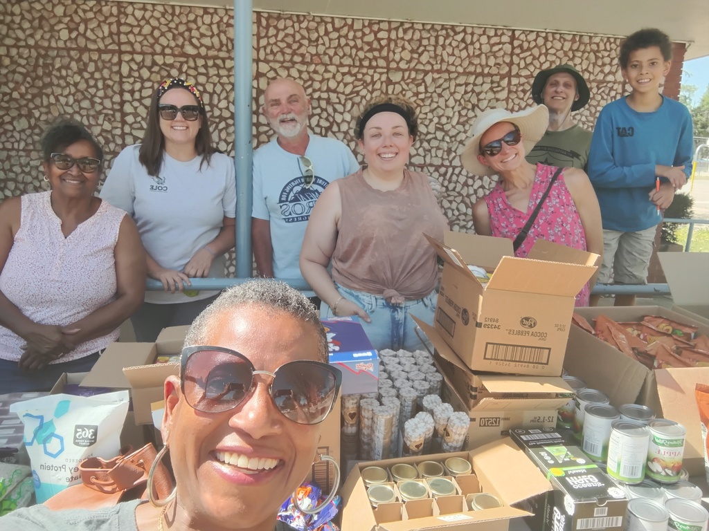 group of volunteers smiling