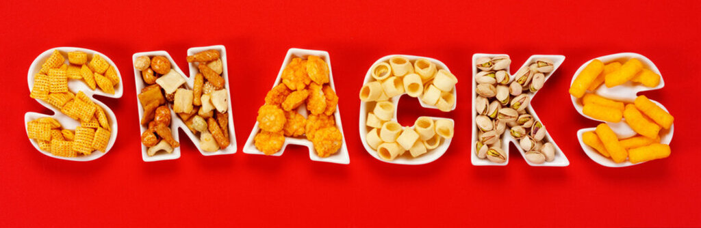image that says SNACKS