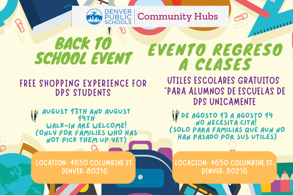 Back to school event flyer