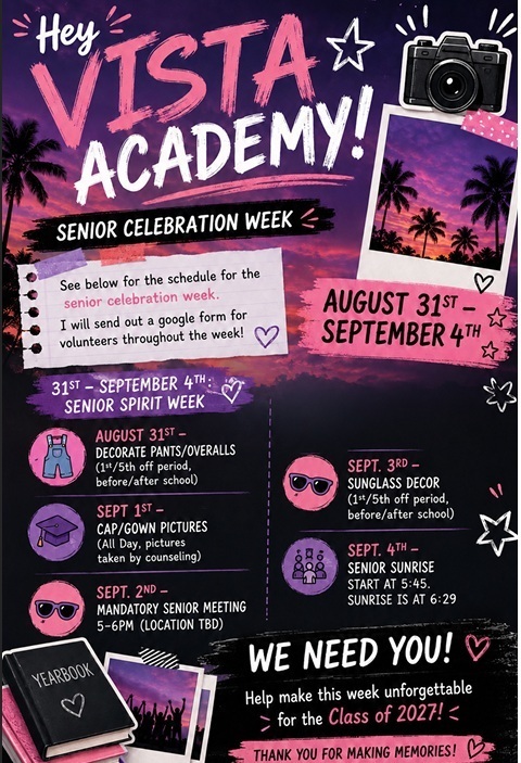 Senior Celebration Week Flyer