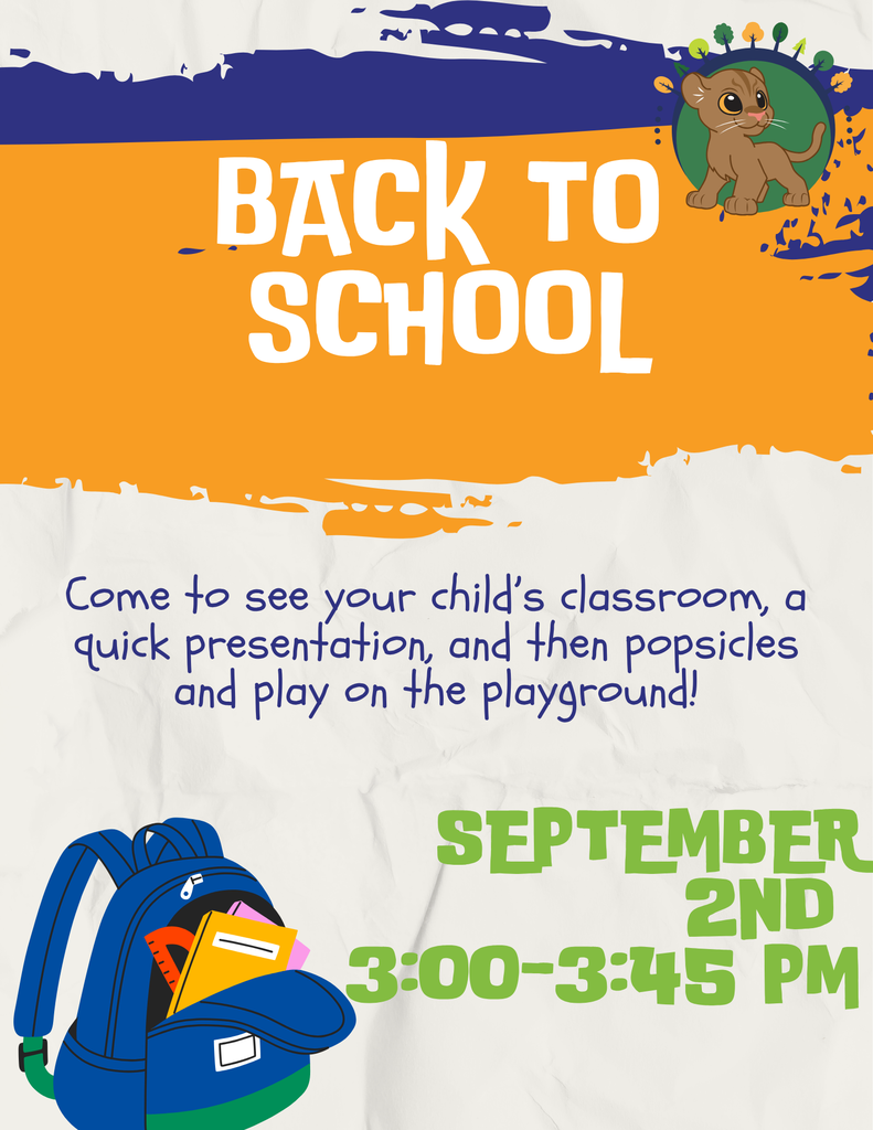 Back to school night flyer for Palmer ECE