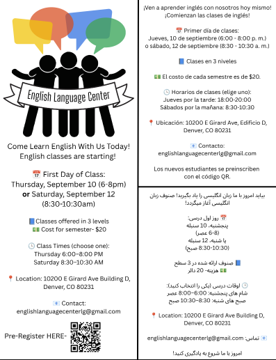 English Language Center Offering English Language Classes