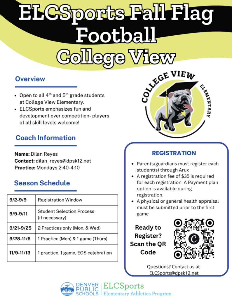 Flag Football English Flyer