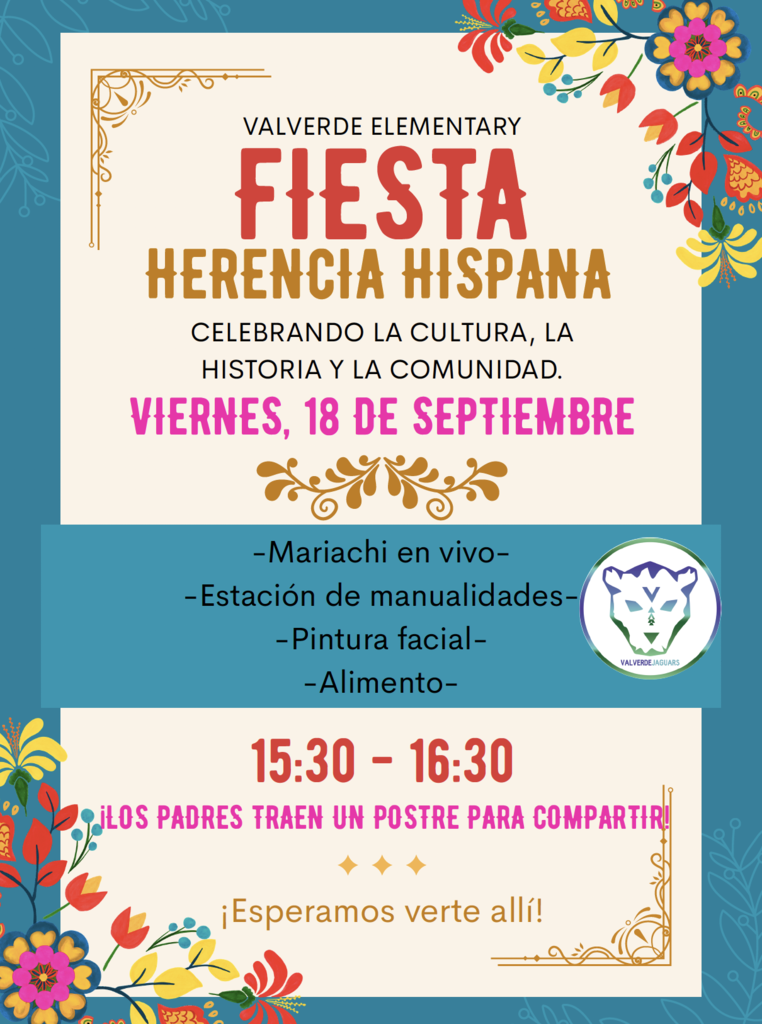 hispanic heritage month flyer (spanish)