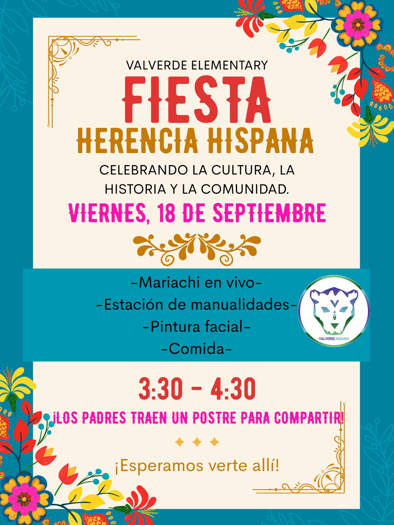 hispanic heritage month flyer (spanish)