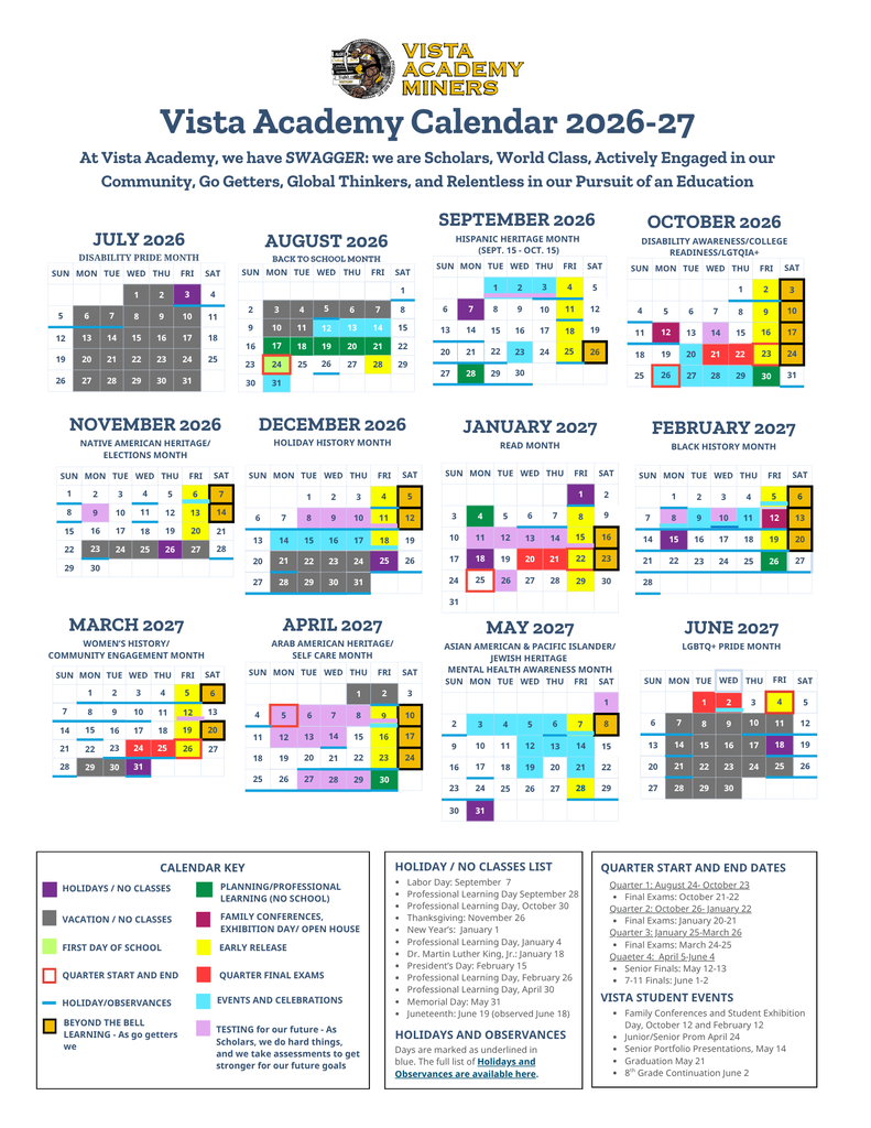 School calendar
