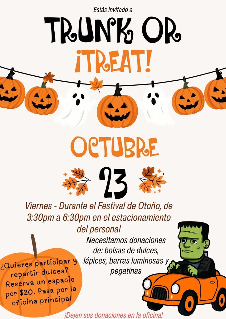 Spanish Trunk or Treat Flyer