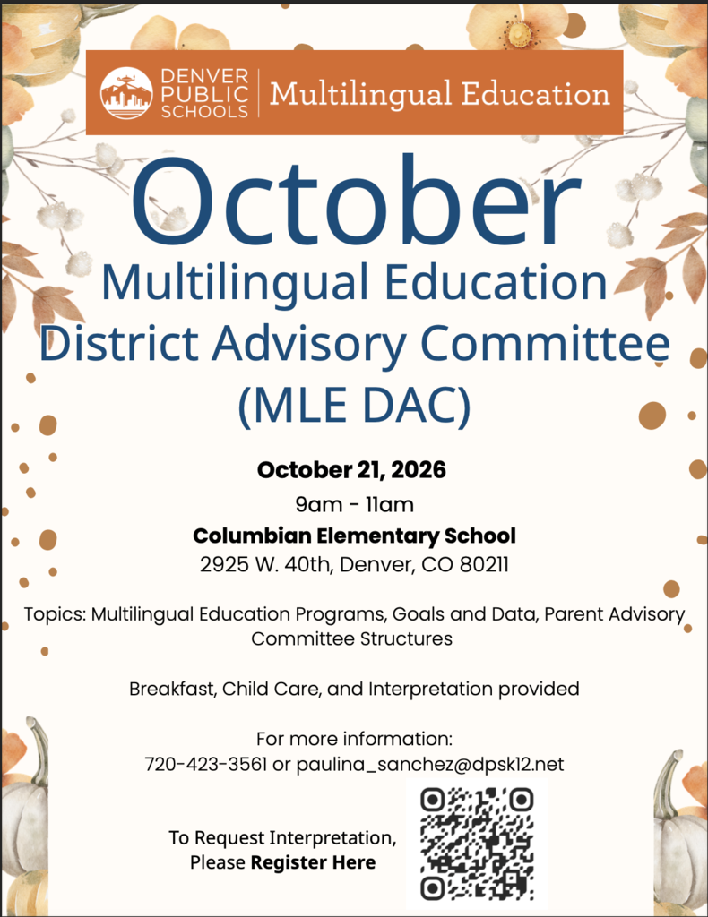 A flyer has orange text on a white background with a floral design. QR codes are located at the bottom.