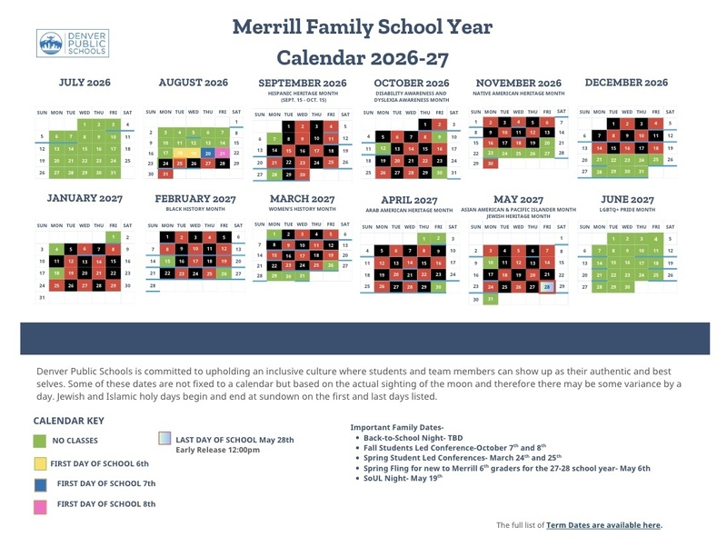 Merrill Calendar