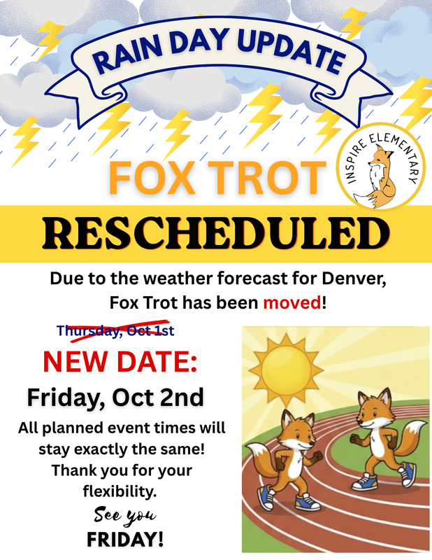 Fox Trot Rescheduled Flyers